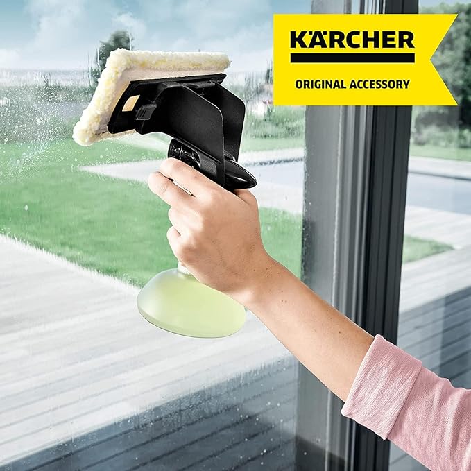 Kärcher WV Window Pads for Indoor Use - Microfiber Window Cloths - Compatible with WV 1 and WV 6 Electric Window Vacuum Squeegees - 2 Pack