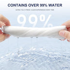 Ourmed Life Rinse-Free Body Wipes for Adults Bathing - Extra Large 8" x 10", Thick Aloe Shower Wipes, Cleansing Wipes for Elderly, Camping, Hiking, GYM, Travel, Body Wipes 144 Count (Plant Fragrance)