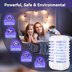 Bug Zapper Indoor Plug in, Fly Zapper Electronic 2 Pack Bug Zapper, Powerful Mosquito Zapper Insect Trap for Camping, Patio, Home, Kitchen