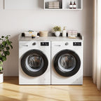 Washer Dryer Countertop, 54.3" x 27.6" Wooden Laundry Countertop with Edge Rails, Washer and Dryer Topper for Laundry Room Organization and Storage
