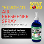 Scent Bomb Air Freshener Spray, Long-Lasting Odor Eliminator for Home & Car, Effective Deodorizer for Kitchen, Bathroom, Fresh Room Spray & Smell Neutralizer, Green Bomb Scent