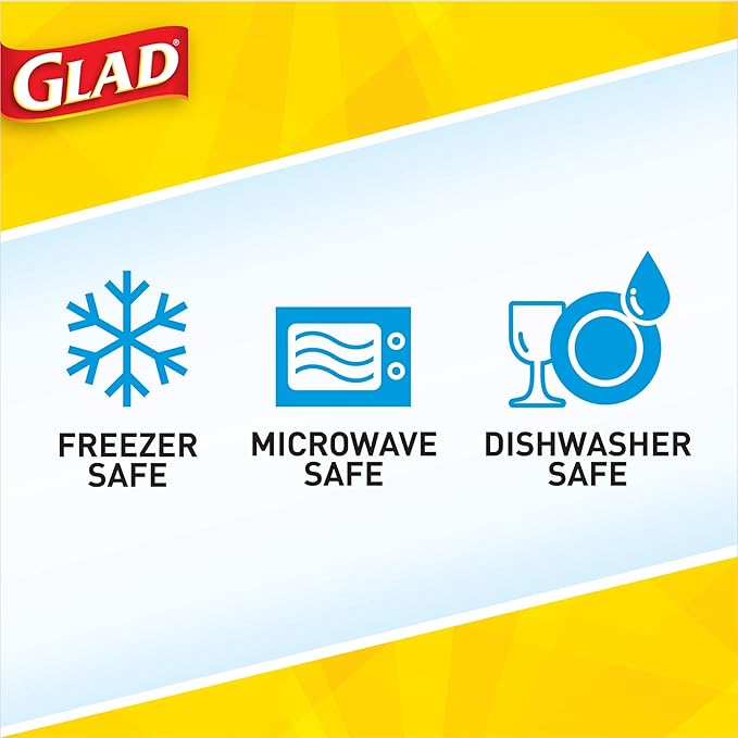 GladWare Family Size Food Storage Containers, XL | Large Square Food Storage, Containers Hold up to 104 Ounces of Food, Large Set 3 Count Food Containers | Tupperware, Plastic Food Container