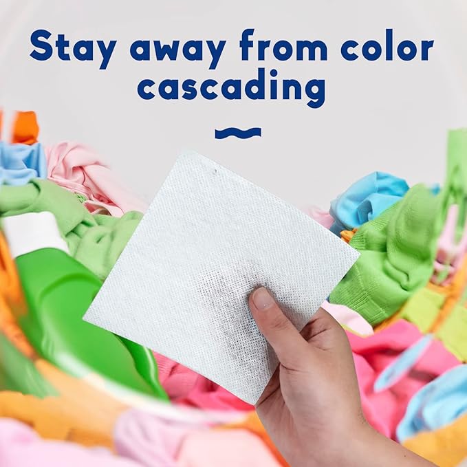 Color Absorber Laundry Sheets 120 Count, Dye Catcher to Prevent Clothes from Smearing, Fragrance Free Color Trapping Sheets for Home School or Apartment