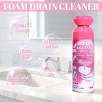 Foaming Drain Cleaner - Sink Cleaner and Deodorizer for Kitchen Sinks, Shower Drains, and Tubs, Monthly Maintenance to Avoid Clogs. (1pcs, coral pink)