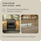 Everneat Oven Cleaning Kit: Natural Oven Cleaner and Kitchen Cleaner | Heavy Duty | Grill, Stovetop, Rack | Fume-free | Non-toxic | Safe to Clean All Ovens (Unscented) | Refillable Glass Jar & Bottle