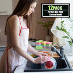 Compressed Cellulose Kitchen Sponges 12Pack，Non-Scratch Biodegradable Natural Colorful Sponge Scrub for Dishes Cleaning,Funny DIY Sponge for Kids