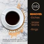 MB-11 Marble Polishing Powder with Microfiber Cloth and Gloves - Spot Polish Water Stains, Rings or Etches to Restore Marble, Travertine, Limestone or Onyx