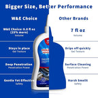 W&E Choice Stain Remover Gel Cleaner for Shower, Bathroom Tile Grout and Caulk - Heavy Duty Cleaner for Front Load Washing Machine Rubber Seal - No Scrubbing Gel Formula, 8.8 Fl Oz