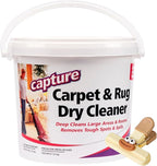 Capture Premium Lemon Scent Carpet Cleaner 4 lb Powder – Carpet Cleaner and Upholstery Cleaner – Carpet Powder for Vacuuming – Rug Cleaner Dry Cleaning at Home with bag clips