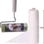 Large Lint Rollers for Pet Hair Extra Sticky,Cat Dog Hair Remover Laundry Clothes Carpet Furniture,6.3 inches Wider with 450 Sheets Giant Lint Remover Brush for Couch with Long Handle