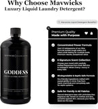 Laundry Liquid Detergent (Goddess) - 32 Oz Laundry Perfume Bottle for Men & Women, Stain & Odor Remover, Deep Clean, Long-Lasting Fragrance and Freshness for All Fabrics