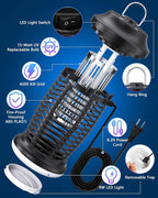 Outdoor Insect Killer, Mosquito Killer, Electric Fly Killer, Insect Killer, Mosquito Killer, Fly Trap, Indoor and Outdoor Flying Insect Killer 4200V, ABS Plastic Shell (Black)