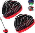 2 Pack Upgrade Scrub Brush Replace Heads Compatible with O Cedar EasyWring RinseClean 2 Tank Spin Mop, Scrubber Brush Mop Head for Ocedar Mop Scrub Brush of Hard Bristle to Floor Clean, Not for 1 Tank