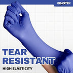 Beastek Nitrile Exam Gloves, 4.0 Mil 100 Pcs, Powder-Free Latex-Free Medical Cooking Food-Safe Disposable Gloves, Blue Violet