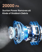 Handheld Vacuum Cordless, Car Vacuum Portable with 20000Pa Ultra-Strong Suction, Multi-Function Hand Vacuum Rechargeable for Cars, Home, Pet Hair & Outdoor Use