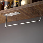 ZUNTO Paper Towel Holder Under Cabinet, Adhesive and Screwed Paper Towel Rack, 12.4 Inch Paper Towel Roll Holder for Kitchen, Bathroom, RV, Easy One-Handed Tear (Silver)
