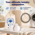 Wool Dryer Balls (2.4")6-Pack, Dryer Balls Laundry Reusable, Natural Fabric Softener, Reduces Clothing Wrinkles, Cuts Drying Time, A More Effective Alternative to Plastic Balls and Liquid Softeners