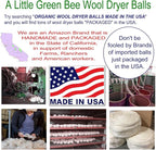 6 Eco-Friendly Wool Dryer Balls -Set of Six 100% Handmade, Natural and Unscented