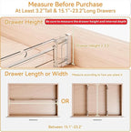 Yieach 8 Pack Clear Expandable Deep Drawer Separators From 15 to 21'' - 3.2 Inch Tall Acrylic Drawer Dividers for Clothes,Dresser Drawer Dividers for Dresser,Baby Nursery,Clothing,Sock or Underwear