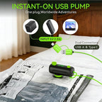 Vacuum Bags for Travel - USB Electric Pump, 6 Pack Carry-on Size Vacuum Seal Bags for Clothing - Space Saver Vacuum Storage Bags for Luggage, Travel Essentials.