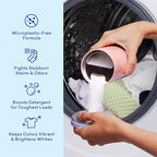 BLUELAND Oxi Laundry Booster Powder with Tin, Starter Set, Clear Skies Scent, 25 Loads, 17.6 oz, Plastic-Free, Eco Friendly, Oxy Cleaner, Stain Remover
