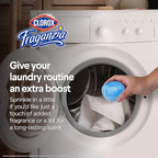 Clorox Fraganzia Laundry Scent Booster Crystals, In-Wash Fragrance Beads for Fresh-Smelling Clothes & Linens, Safe for All Fabrics & Colors, Easy-Pour Bottle, Linen Scent, 70 Oz - 6 Pack