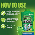 Green Gobbler Drain Clog Dissolver, Drain Opener-Cleaner ,Toilet Clog Remover, 31 oz
