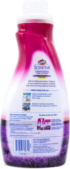 Clorox Scentiva Liquid Fabric Softener Fabric Conditioner Beautiful Tuscan Lavender & Jasmine Scent Fabric Softener with Great Smell 41 Fluid Ounce Bottle (Pack of 6)