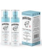 Toilet Paper Spray - 2 Pack (2 X 2.7 fl oz./600+ Wipes) Cleansing & Soothing Flushable Wipes Alternative - Witch Hazel, Aloe Vera & Peppermint Essential Oil - Travel Size