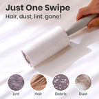 DELOMO Lint Roller 600 Sheets (2 Rollers + 4 Refills) - Lint Rollers for Pet Hair Extra Sticky, Mega Value Pet Hair Removal Tool for Clothes/Couch/Furniture/Car - Ideal for Pet Owners