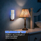 Indoor UV Fly Trap - Silent Gnat & Fruit Fly Catcher with Night Light, 400 sq.ft Coverage