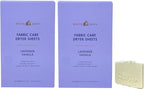 Bath & Body Works Lavender Vanilla Fabric Care Dryer Sheets - 2 Boxes (80 Sheets Total) - with a Natural Oats Sample Soap