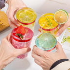 DaYammi 100 Pack Red Plastic Cups 10 Oz Clear Red Rimmed Plastic Cups for Party Fancy Disposable Cup for Wedding Disposable Glasses Clear Tumblers with Rim for Christmas Elegant Wine Cocktail Cup