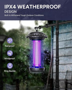 Buzbug LED Bug Zapper Indoor Outdoor, Up to 50,000 Hrs Lifespan Lamps, 6.5ft Power Cord, IPX4 Waterproof, High-Voltage, Mosquito Zapper, Fly Trap Mosquito Trap, Fly Killer Fly Zapper -MO008C