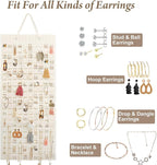 Resovo Extra Large Earring Organizer - Wall Mount Earring Holder for Up to 420 Pairs, Hanging Jewelry Organizer for Women & Girls