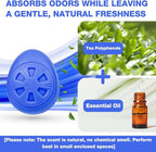 Air Jungles Shoe Deodorizer Balls 6 Ct, Ocean Scent, Odor Remover Balls for Sneakers, Gym Bags, Lockers, Closets, Hampers, and Drawers, Essential Oil Provides Natural Freshness