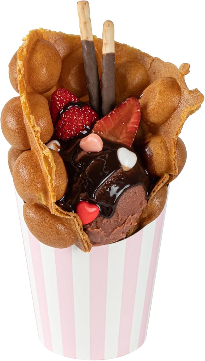 Restaurantware Bio Tek 12 Ounce French Fry Containers 100 Disposable Charcuterie Cups - Incline Design Round Striped Paper French Fry Cups Stackable For Waffles Chips or Popcorn