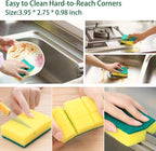Sponges Kitchen 16 Count, Heavy Duty Scrub Sponges for Cleaning, Effortlessly Clean Your Stovetop, Sinks, Stoves, Appliances