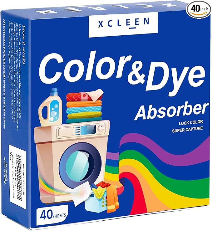 Color Absorber for Laundry-Protect Your Clothes from Color Bleed and Stains-40 Count