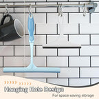 HARFINGTON 2pcs Shower Squeegee 8.7 Inch Length Water Blade Cleaner Tool Household Mirror Squeegee with Hole for Windshield Window Cleaning Glass Door, Blue