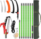 Manual Pole Saw for Tree Trimming, Extendable Tree Pruner (Green, 26ft)