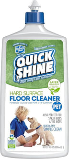 Quick Shine Hard Surface Pet Floor Cleaner 27 oz | Ready to Use, Removes Dirt, Streak Free, No Rinse | Hardwood, Laminate, Luxury Vinyl Plank LVT, & Tile | Safer for Kids, Pets & Our Environment