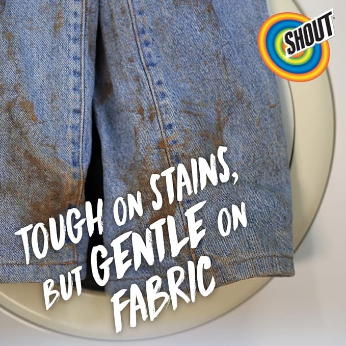 Shout Active Enzyme Laundry Stain Remover Spray for Clothes, Triple-Acting Formula Clings, Penetrates, and Lifts Tough & Everyday Stains - Prewash Refill 60oz (Pack of 2)