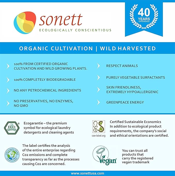 Sonett Organic Biodegradable Scouring Powder 16 fl.oz Certified Organically Grown (Pack of 6)