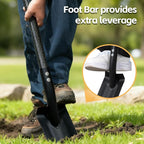 Trench Shovel for Digging, 4 inch V-Shape Narrow Trenching Spade, Heavy Duty Metal Garden Shovel Entrenching Tool for Edging Gardening Landscaping, 75 inch Adjustable Long Handle & Foot Rest Pedal