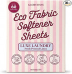 Glory Days Fabric Softener Sheets for Washer - Fresh Linen Scent, Replaces Liquid Softener, Plant-Based, Plastic-Free, Eco Friendly, 60 Loads