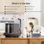 uwant Portable Carpet Cleaner with Steam& Heating System 18Kpa Powerful Suction Carpet Cleaner with 4 Cleaning Tools& Solution 2 in 1 Upholstery Cleaner Steam Cleaner for Pets, Car