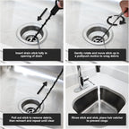 Danco 20 inch Plastic Hair Snake Clog Removal Tool with Hair Catcher Bundle Pack (12171P)