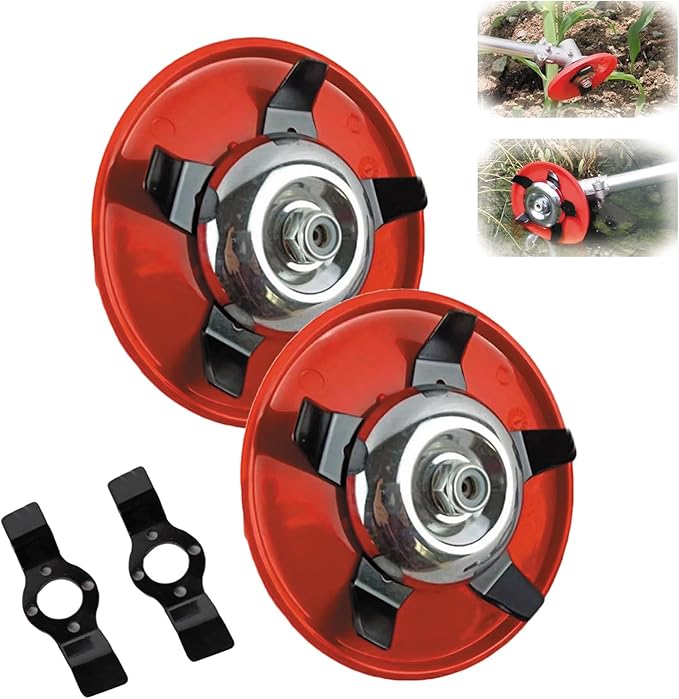 Upgraded Weeding Disc, Universal Weeding Disk, One Blade Replacement Heads, Weed Eater Blades, Weed Wacker Blade, Multifunctional Weeder Plate for Trimmer (2PC)