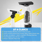 Cordless Window Vacuum Squeegee with Detachable Water Tank, 2000Pa Strong Suction, Rechargeable Glass Cleaner for Windows, Shower, Mirror & Tiles, Lightweight 2-in-1 Wiper with Microfiber Pad